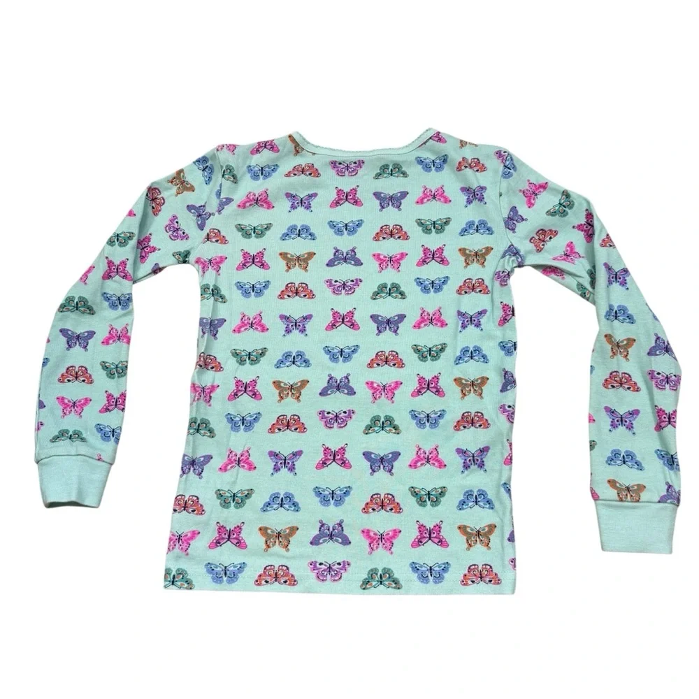 Girls Janie and Jack Two Piece Butterfly Print Pajamas Blue Size 10‎